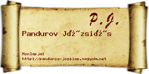 Pandurov Józsiás névjegykártya